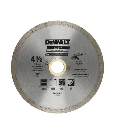 [FF.DISC.0116] Disco de diamante 4 1/2 continuo (DW47451HP) DeWalt