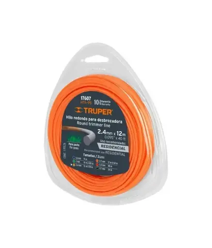 [FF.NYD.0005] Nylon p/desbrozad. 2.4mm*12mts TRUPER (HTA-95)