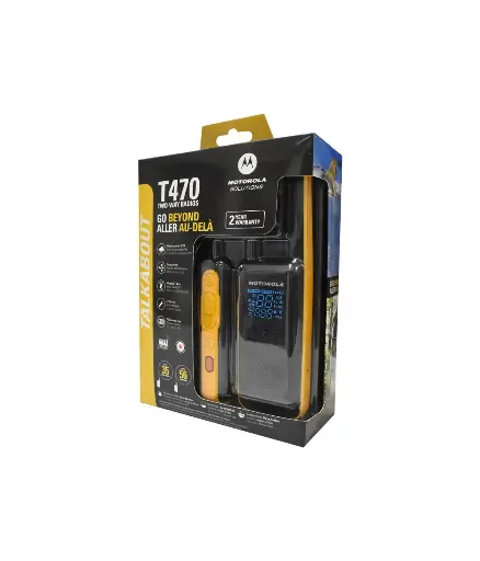 [FF.RAD.0004] RADIO MOTOROLA 2 UND- 35millas T470 c/cargador (par)