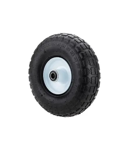 [FF.RUE.0062] Rueda p/carreta eje 5/8" inflable pequeña 10x3.5*4