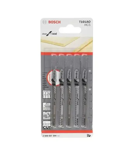 [FF.SICA.0006] Sierra p/caladora p/madera (Jgo 5 unid) T101AO HCS BOSCH