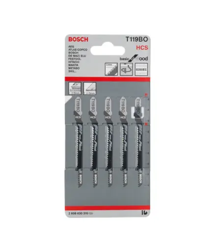 [FF.SICA.0008] Sierra p/caladora p/madera (Jgo 5 unid) T119BO HCS BOSCH