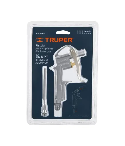 [FHM.PIS.0033] pistola p/sopletear 1/4NPT (90psi) Aluminio PISO-695 TRUPER