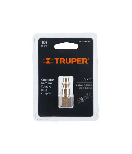 [FIAI. CONEC.0002] Conector rapido hembra Bronce 1/4 NPT TRUPER (CORAL-HEM-1/4)