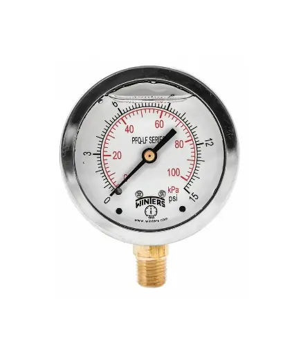 [FIAI.MAN.0011] Manometro 15 PSI 1/4"NPT D.2.5" glycerina WINTERS