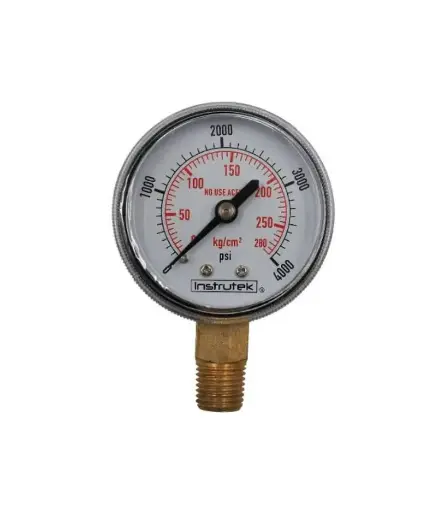 [FIAI.MAN.0045] Manometro de alta presion OXIGEN 4000 PSI BRASS B/M