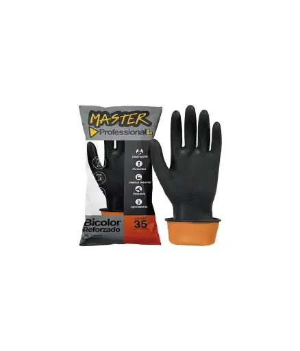 [FIS.GUAN.0006] Guantes de caucho # 8 1/2 Master semi/Industrial
