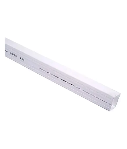 [PFD.CAN.0002] Canal Bajante Cuadrado 3mt PVC p/canal agua lluvia (unidad)