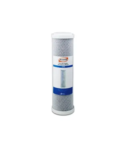 [PFF.ELEM.0009] Filtro Elemento carbon activado p/filtro 10mcr 10"L x 2 1/2" D CTO EVANS