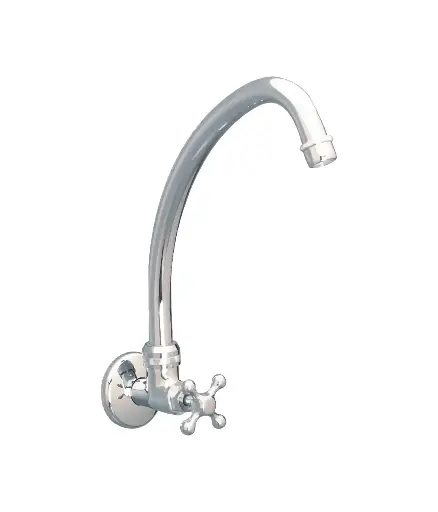 [PFG.VAL.0075] Valvula de cocina pico ganzo cruz fija p/pared E420.03/13CR