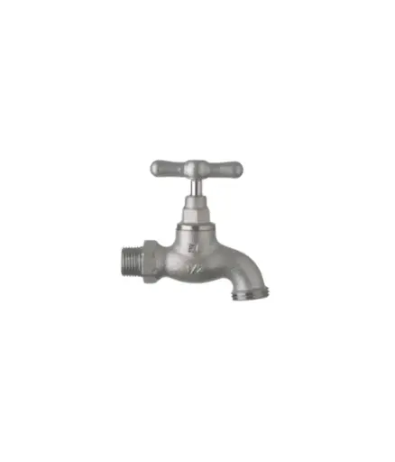 [PFG.VAL.0163] valvula de jardin 1/2 c/acople niquelado RHIBAY/GEMN