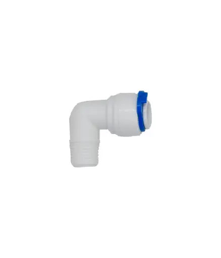 [RG.PUR.0012] Repuesto Purif Agua UV Codo plast 1/4" x1/4" rosca macho HYDROFIL