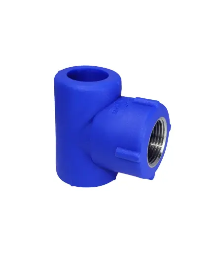[TAAC.TEET.0001] Termofusion Tee pegable 20mm x 1/2" PP C/ins metalico hembra