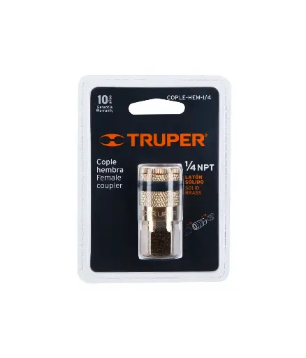 [TARI.ACOP.0009] Acople rapido hembra Bronce 1/4 NPT TRUPER (COPLE-HEM-1/4)