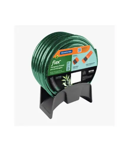 [PFM.JAR.0009] Manguera p/jardin 1/2" NO TORSION amarillo/transp. filo azul (metro) /ROLLO 50 metro