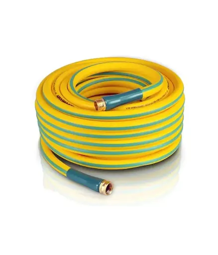[PFM.JAR.0011] Manguera p/jardin 3/4" NO TORSION amarillo/transp. filo azul (metro) /rollo 50 metro