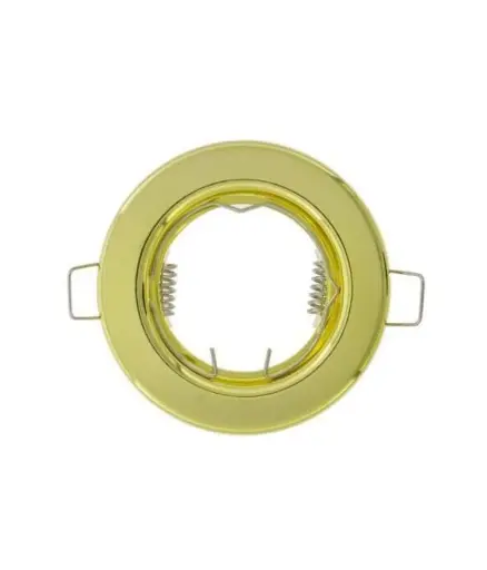 [EE.BOB.0014] Boquilla ojo de buey cobre c/adorno p/foco engrampe