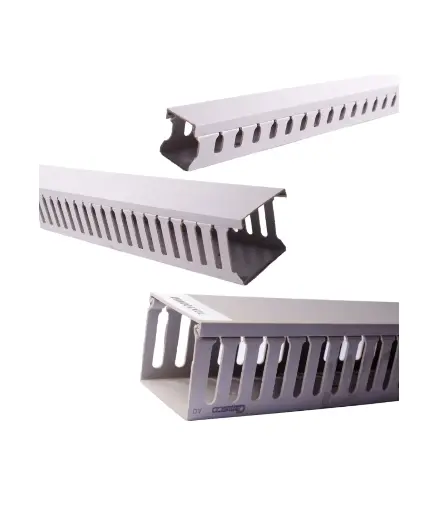 [EE.CAN.0023] Canaleta ranurada gris 50*50MM CSC (unidad)