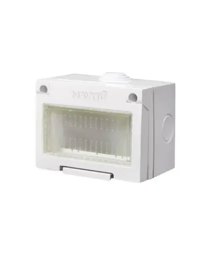 [EE.CREC.0004] Caja rectangular p/interperie toma doble MAVIJU Sobrep. (EL080107)