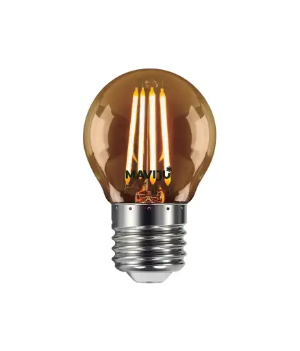 [EE.FOC.0102] Foco LED Ambar miniglobo 4W E27 120V G45 MAVIJU luz calida 2200K