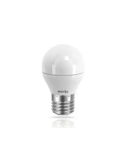 [EE.FOC.0115] Foco LED Miniglobo 5W E27 120V G45 MAVIJU luz blanca 6500K