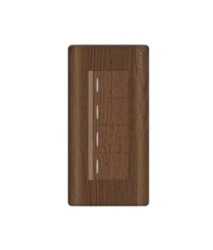 [EE.INT.0012] Interruptor cuadruple Polifuncional p/empotrar MAVIJU Maderado 10A 125/250V