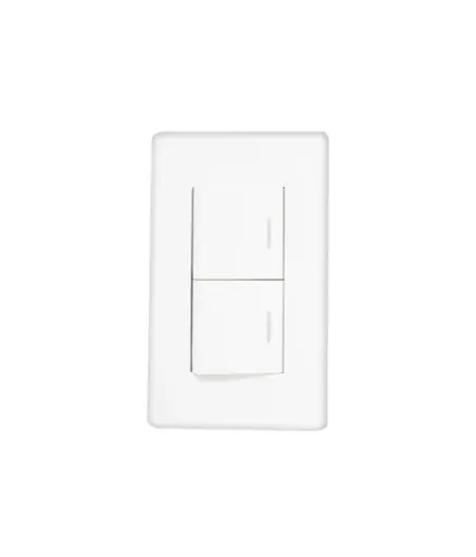 [EE.INT.0028] Interruptor doble p/empotrar MAVIJU blanco Optimus 10A 125V