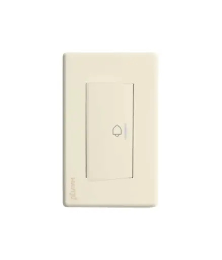 [EE.INT.0053] Interruptor pulsador timbre p/empotrar MAVIJU Marfil 10a 125/250V