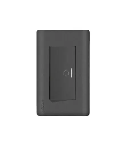 [EE.INT.0054] Interruptor pulsador timbre p/empotrar MAVIJU Negro 10a 125/250V