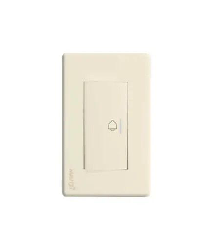 [EE.INT.0058] Interruptor pulsador timbre sobrepuesta MAVIJU Marfil 10a 125/250v oval
