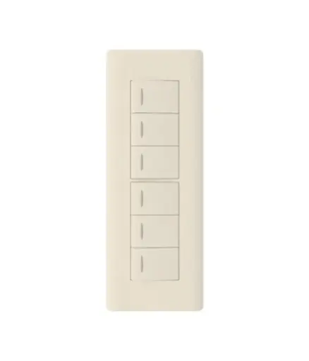 [EE.INT.0073] Interruptor sextuple Polifuncional p/empotrar MAVIJU Marfil 10A 125/250V