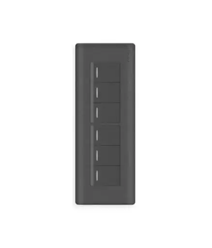 [EE.INT.0074] Interruptor sextuple Polifuncional p/empotrar MAVIJU Negro 10A 125/250V