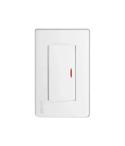 [EE.INT.0090] Interruptor simple p/emportrar c/luz piloto MAVIJU blanco 10A 125/220V