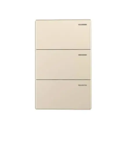 [EE.INT.0135] Interruptor triple c/luz piloto MAVIJU blanco Optimus 10A 125/220V