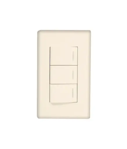 [EE.INT.0147] Interruptor triple p/empotrar MAVIJU Marfil 10A 125/250V