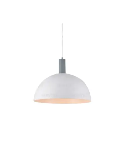 [EE.LAMP.0003] Lampara Colgante Decorat. 1L E27 110V Metal Campana blanco/celeste MAVIJU s/foco