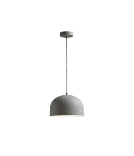 [EE.LAMP.0005] Lampara Colgante Decorat. 1L E27 110V Metal Campana Gris MAVIJU s/foco