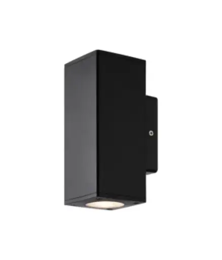 [EE.LUM.0001] Luminaria Aplique 2L GU10 IP54 Bidireccional Negro Cilindrico MAVIJU p/pared s/foco