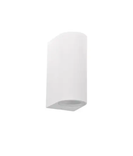 [EE.LUM.0007] Luminaria Aplique LED 2x3w 100-240v IP65 Bidireccional Negro Liscio Blanco MAVIJU p/pared luz calida