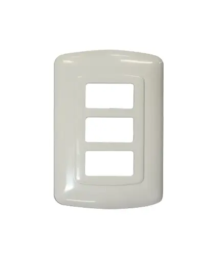 [EE.PLAC.0017] Placa plastica 3 servicio (4*2) blanco talari 10901E