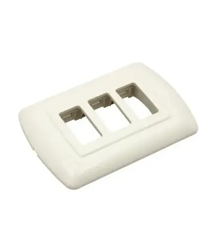 [EE.PLAC.0019] Placa plastica 3 servicio (4*2) marfil talari 10903E