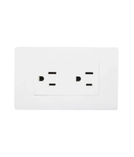 [EE.TOCO.0028] Tomacorriente doble pola/empotrar MAVIJU 15A 125V Marfil