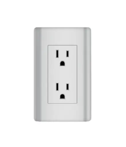 [EE.TOCO.0030] Tomacorriente doble pola/empotrar MAVIJU 15A 125V Plateado