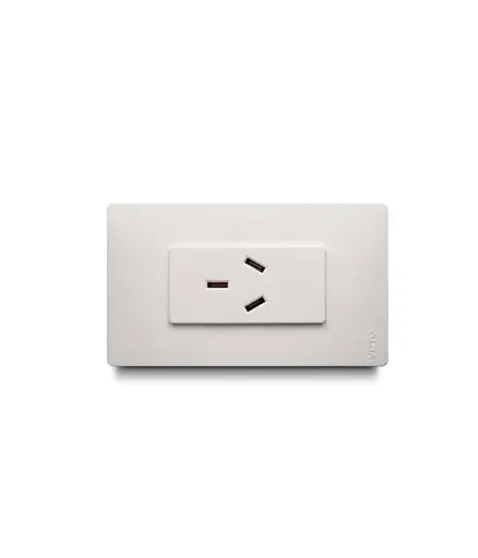[EE.TOCO.0045] Tomacorriente pata gallina p/sold VETO 15amp 125/250v p/empotrar