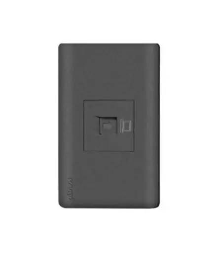 [EE.TODA,0007] Toma p/Datos RJ45 (1serv) p/empotrar Negro MAVIJU CAT6