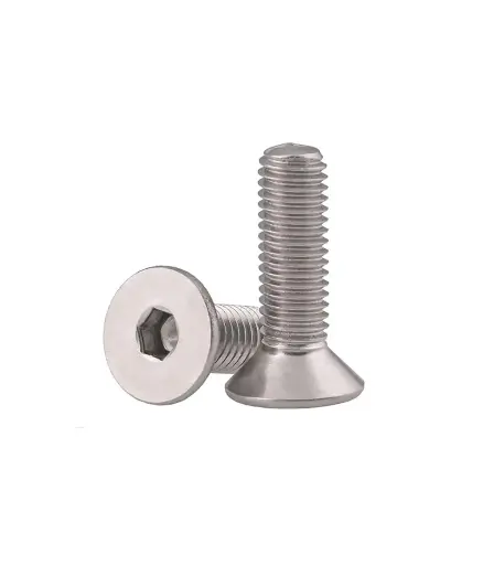 [FES.PER.0181] Perno acero inoxidable 5 * 20mm c/cab. plana p/llave exag. allen