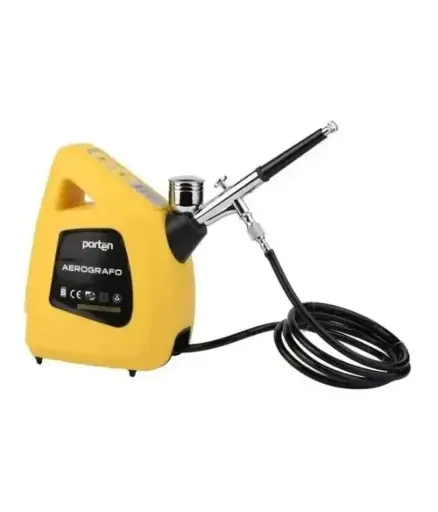 [FF.AER.0001] Aerografo PORTEN c/minicompres. 15 lt/min 12W 29psi 110V (PAE-1215)