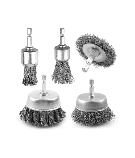 [FF.CEP.0042] Cepillo de alambre copa (jgo 5 pzs) p/taladro WIRE BRUSH/PLATINIUM