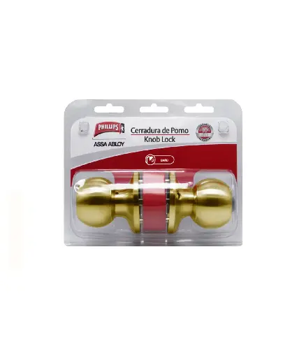 [FF.CERR.0077] Cerradura pomo/dormit 89170-PH PHILLIPS dorado