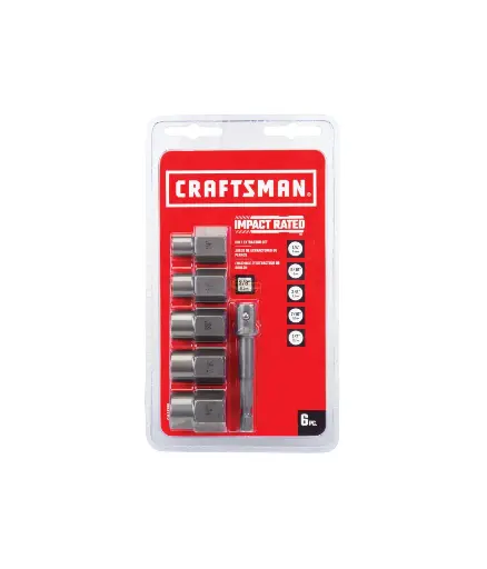 [FF.DAD.0005] Dado extractor perno 1/4"-3/8" juego (6pzs) c/adaptador 3/8" CRAFTSMAN (CMAT136)